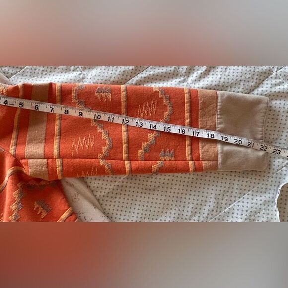Coldwater Creek  Orange Southwestern Aztec Blazer Fitted Jacket 12 Petite EUC - Picture 7 of 15